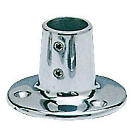 Platine ronde p. balcon AISI316 90° 22 mm -