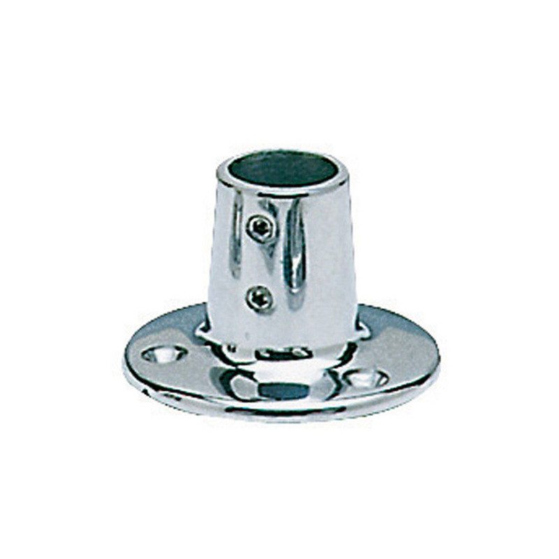Platine ronde p. balcon AISI316 90° 22 mm -