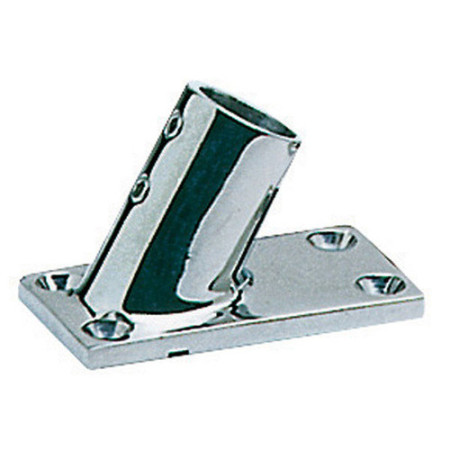 Platine p. balcon AISI316 rectangulaire 60° 25 mm -