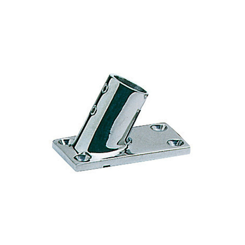 Platine p. balcon AISI316 rectangulaire 60° 25 mm -