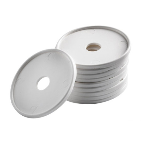 Support rond polyéthylène blanc Emballage: 10 pièces - Lot de 10
