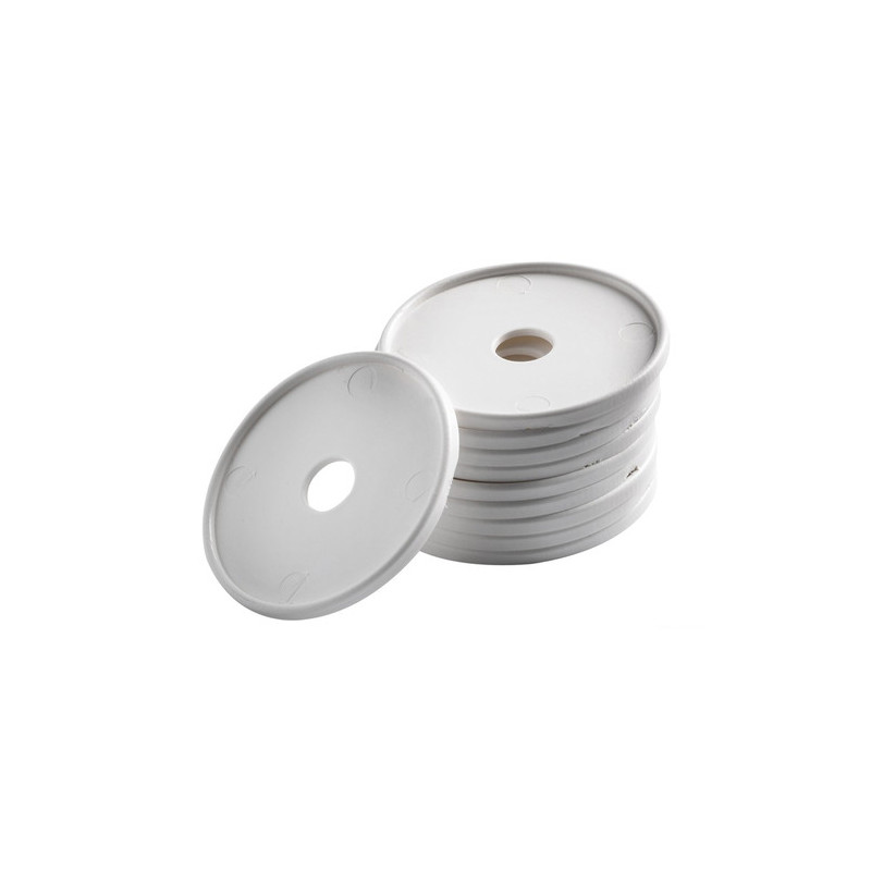 Support rond polyéthylène blanc Emballage: 10 pièces - Lot de 10