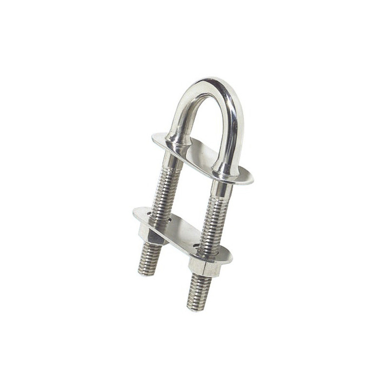 Cavalier U raccord conique inox poli mi 136x12,5mm -