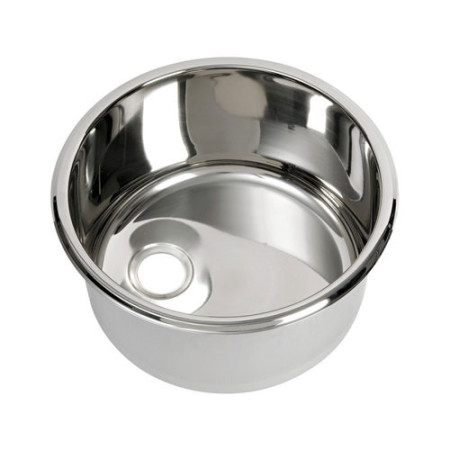 Evier rond inox poli miroir 285x180 mm -