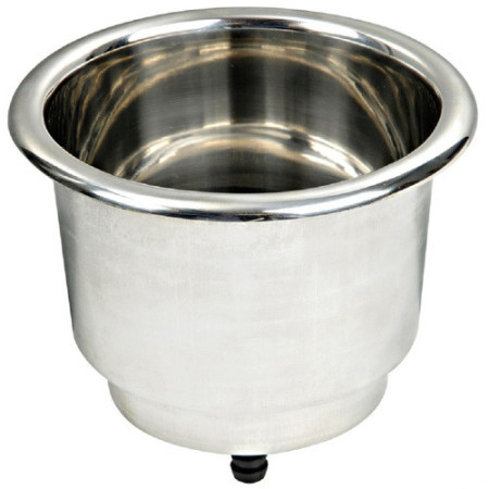 Porte-verre inox avec drainage -