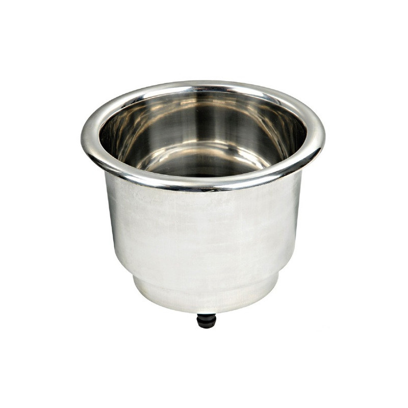 Porte-verre inox avec drainage -