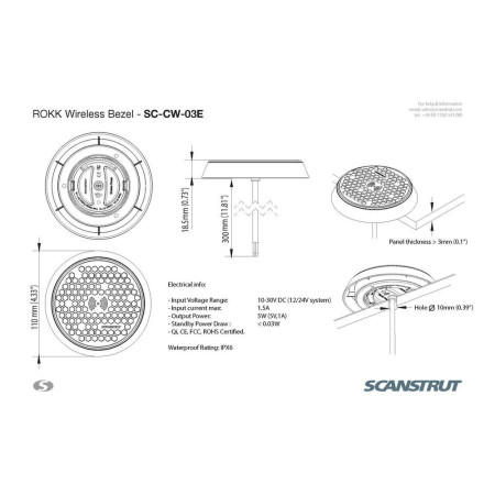 SCANSTRUT Chargeur à induction sur socle