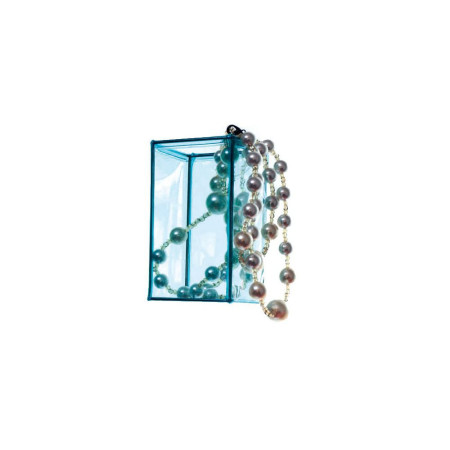 Rangement à ventouse 7x7x12cm bleu