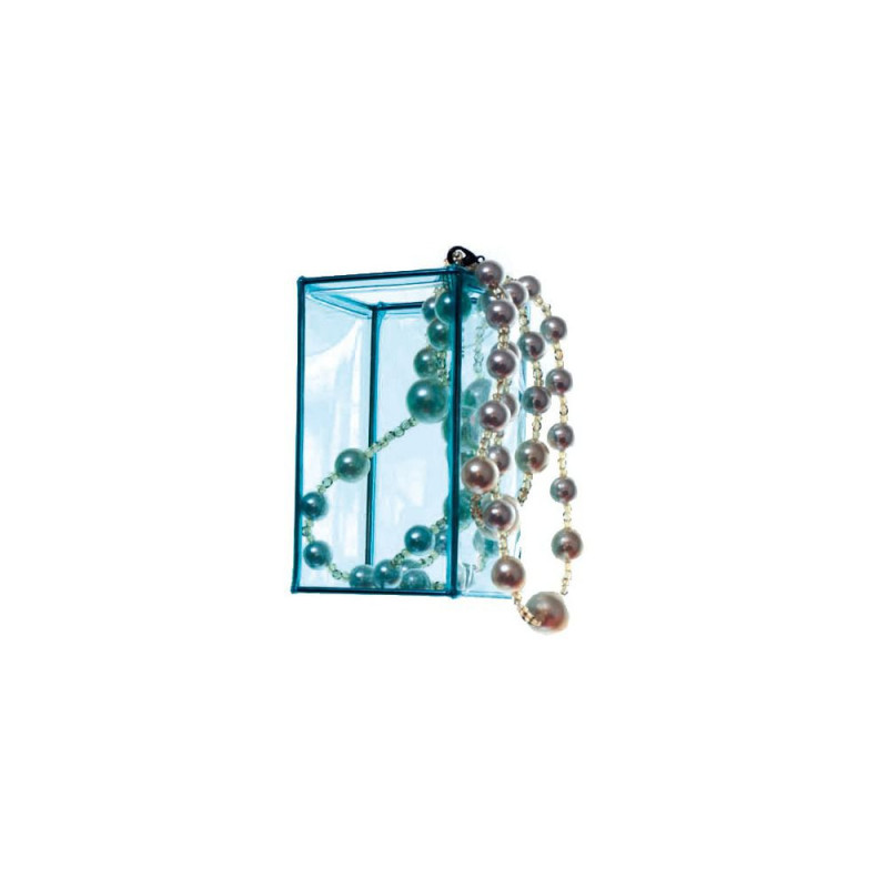 Rangement à ventouse 7x7x12cm bleu