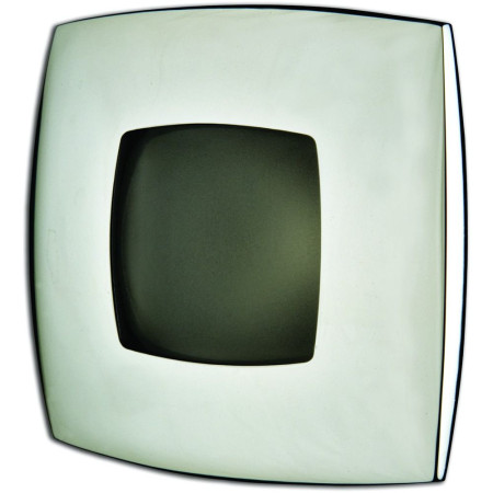 FORESTI Plafonnier carré 76mm 10W chrome aspect perlé