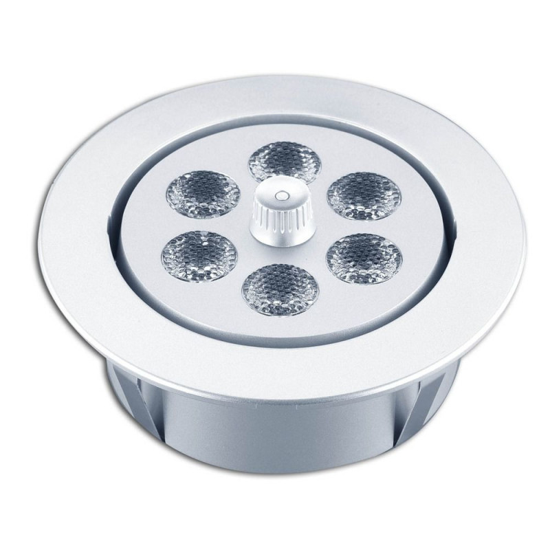 TREM Plafonnier Inox à 6 Leds blanches orientable