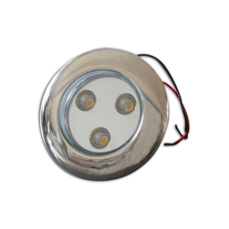 Spot à leds blanches 11,5-30V orientable 40° inox