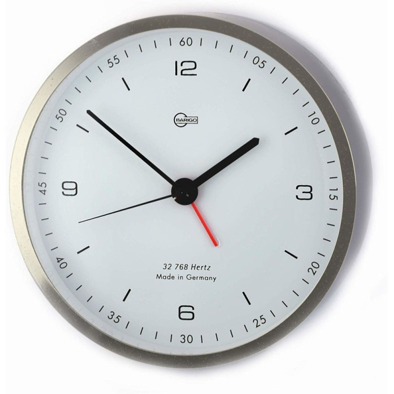 BARIGO Pentable pendule blanche avec alarme