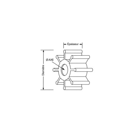 JABSCO Turbine Ø51 mm ep 22mm 17486-0001