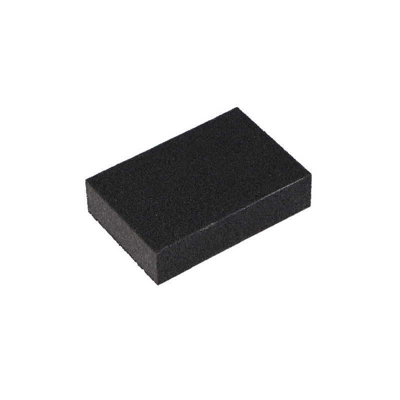 Eponge abrasive 4 faces rectangulaire - grain 180 - En blister
