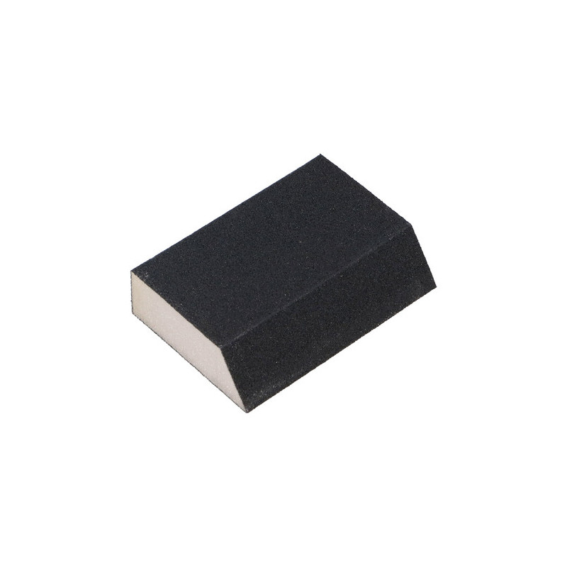 Eponge abrasive 4 faces trapézoïdale - grain 60 - En blister