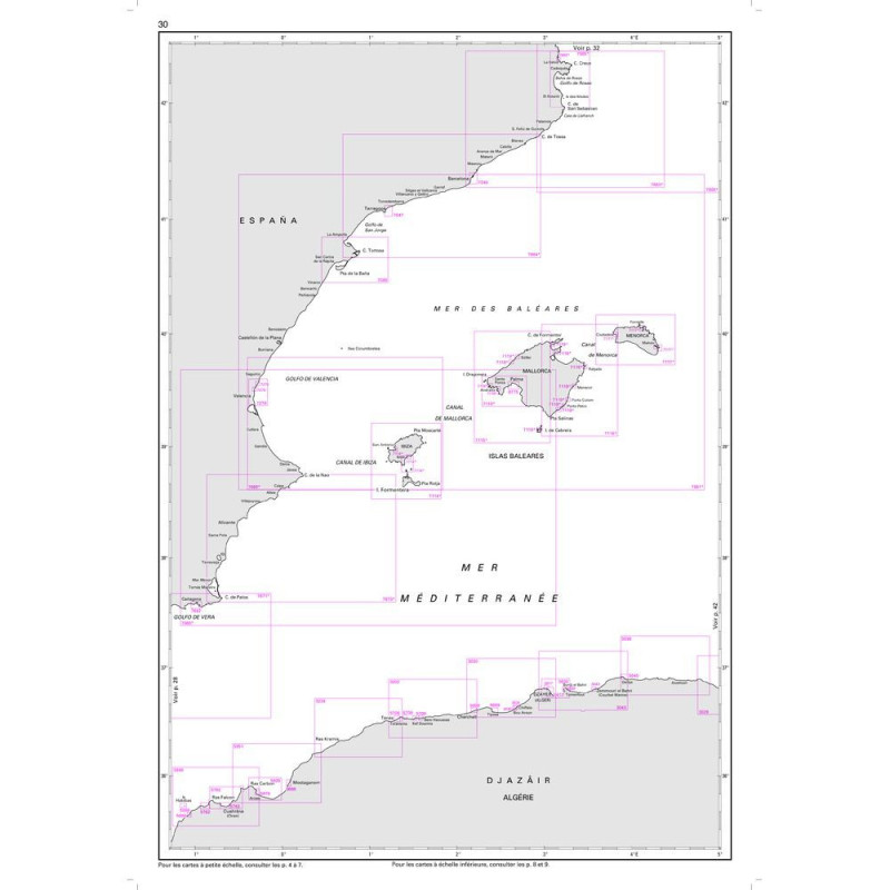 SHOM L7663 Du port de Barcelone au Cap Cerbère