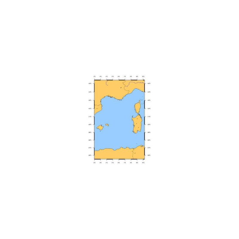 SHOM L7014 Des îles Baléares à la Corse et à la Sardaigne