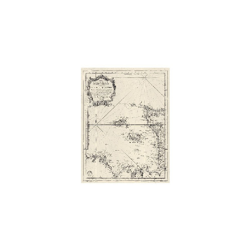 SHOM 0070-WN Carte ancienne des Isles de Jersey Grenesey et