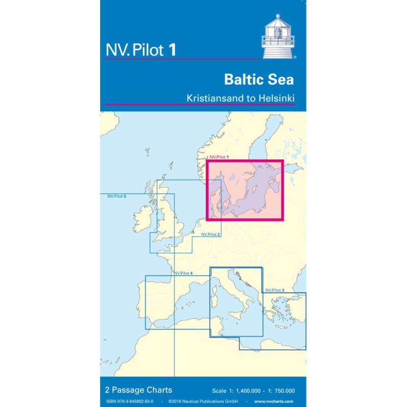 NV CHARTS Pilot 1 Carte marine Hauturière mer baltique