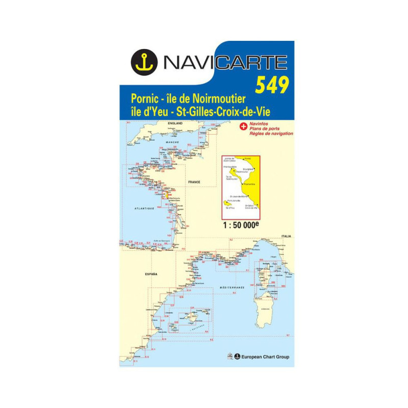 NAVICARTE Carte n°549 Pornic-St Gilles Croix de vie