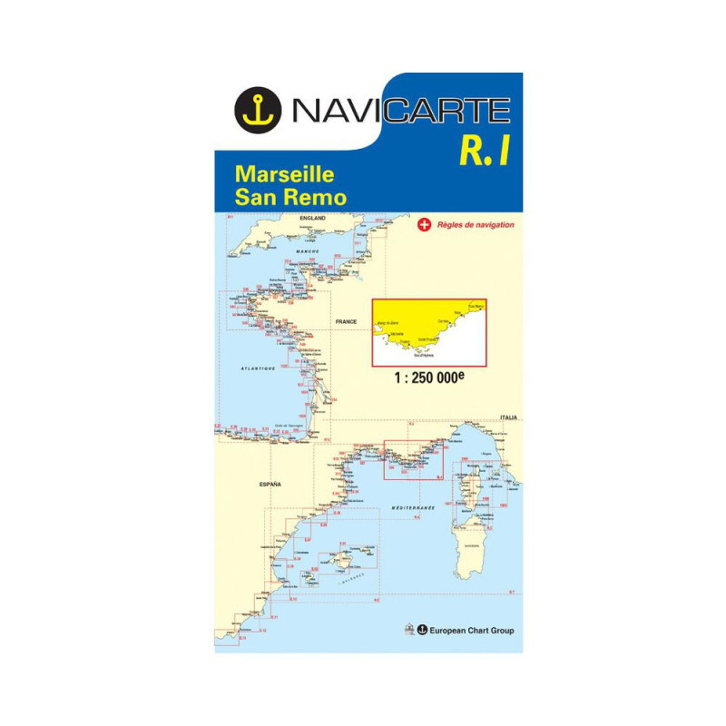 NAVICARTE Carte n° R1 Marseille - San Remo