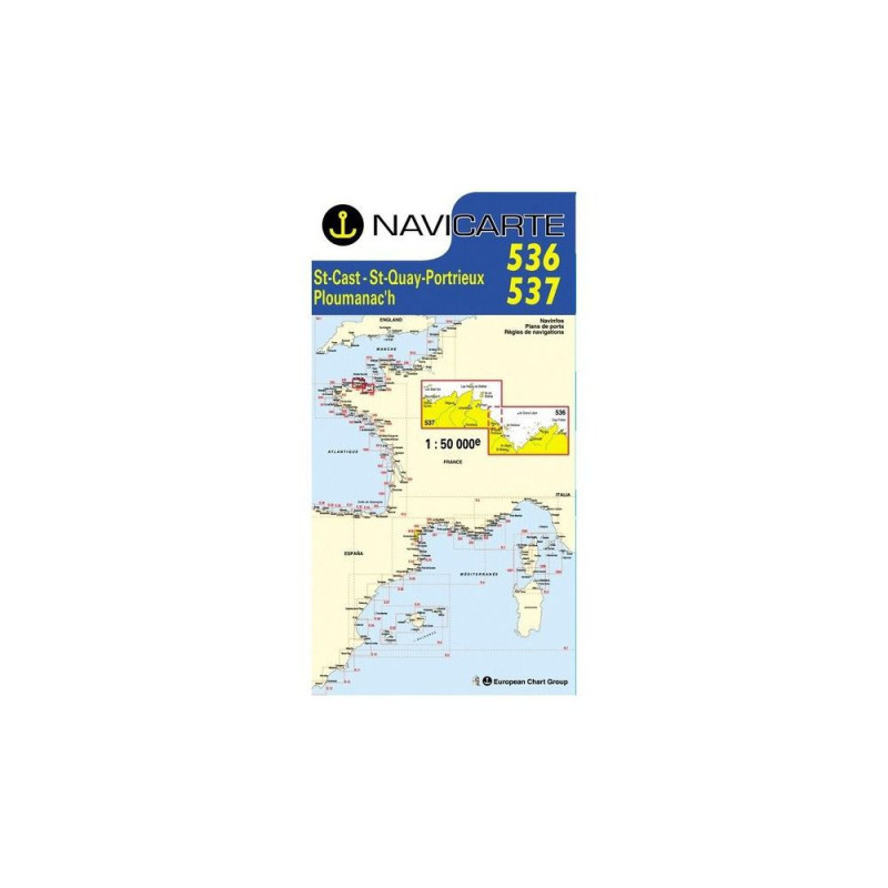 NAVICARTE Carte double n°536 n° 537,St Cast, St Quay, Plouma