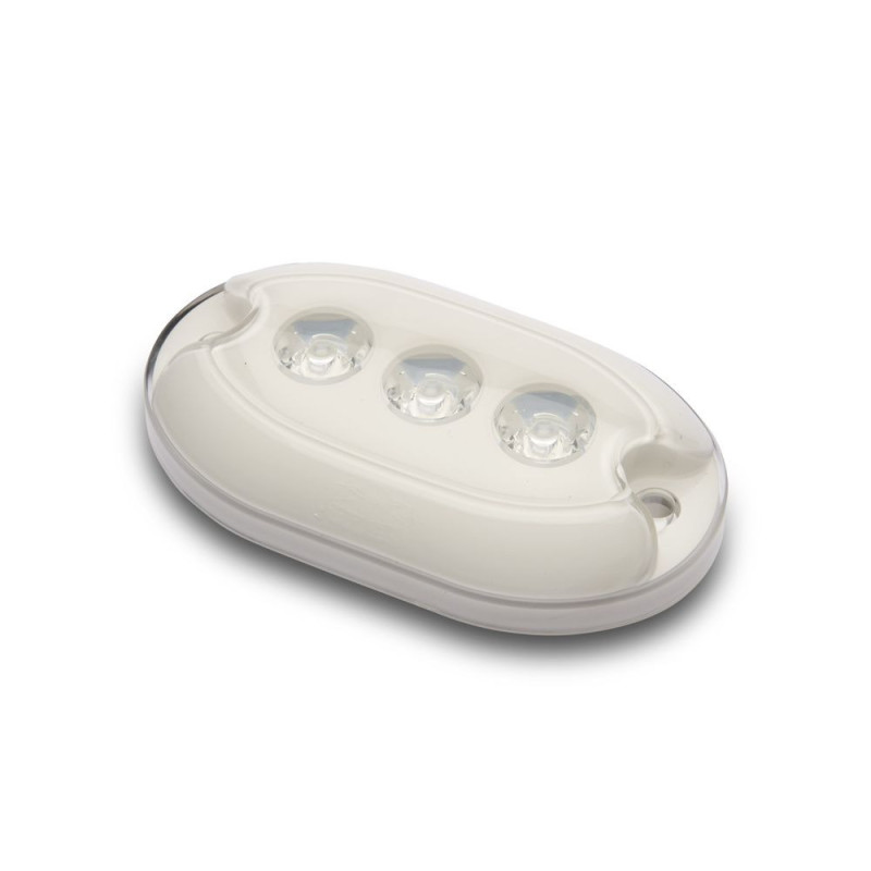 TREM Projecteur 3 LED sous-marin blanc lumière verte IP68