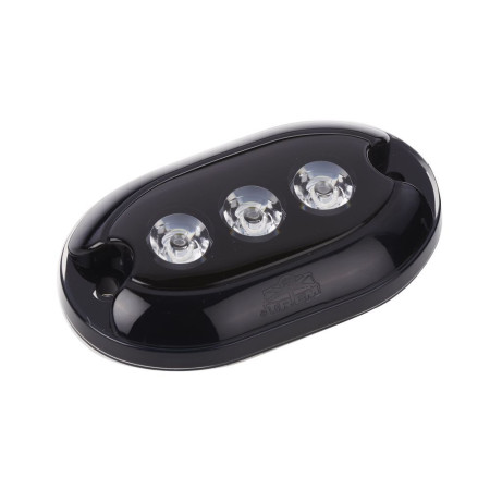 TREM Projecteur 3 LED sous-marin noir lumière blanche IP68