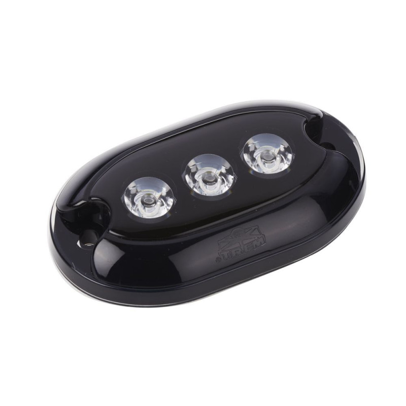 TREM Projecteur 3 LED sous-marin noir lumière blanche IP68