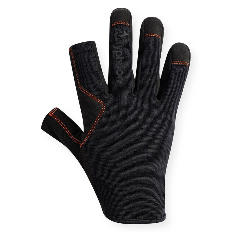 TYPHOON Gants Essentiel Doigts Longs Adultes- Noir/Solar XL