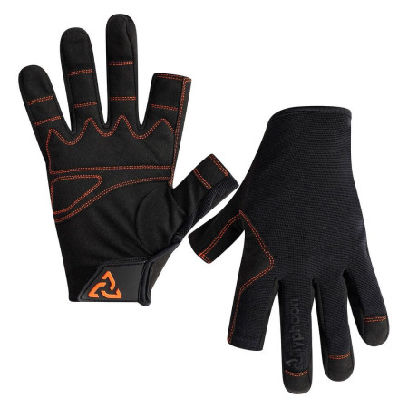 TYPHOON Gants Essentiel Doigts Longs Adultes- Noir/Solar XL