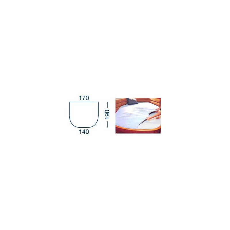 MARINE BUSINESS Drap housse Lg 190 x 140/170 cm - blanc