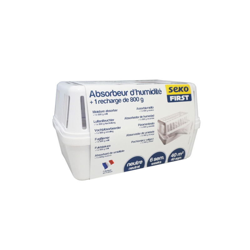 Absorbeur d'humidité avec bac 800 gr SEKOFIRST