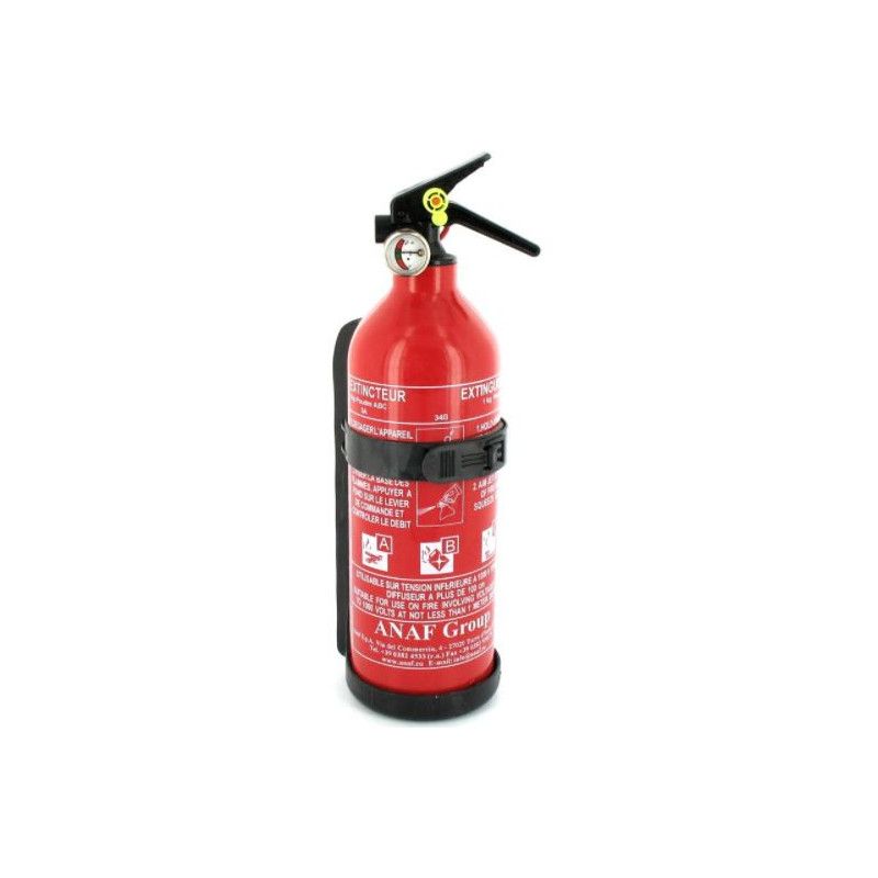 Extincteur ABC 1Kg avec mano et support à 14,20 € !