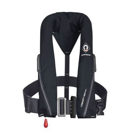 CREWSAVER gilet automatique CREWFIT 165N sport noir avec harnais