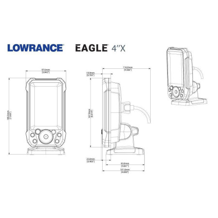 LOWRANCE SONDEUR/GPS EAGLE 4'' + sonde Bullet 200Khz