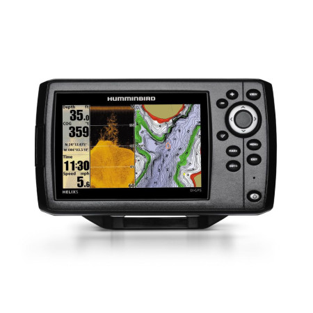 HUMMINBIRD combiné HELIX 5G3 CHIRP DI SONDE TA + Carte Navio