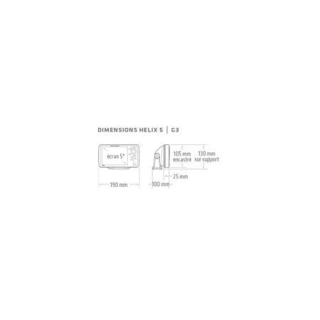 HUMMINBIRD combiné HELIX 5G3 CHIRP XD SONDE TA