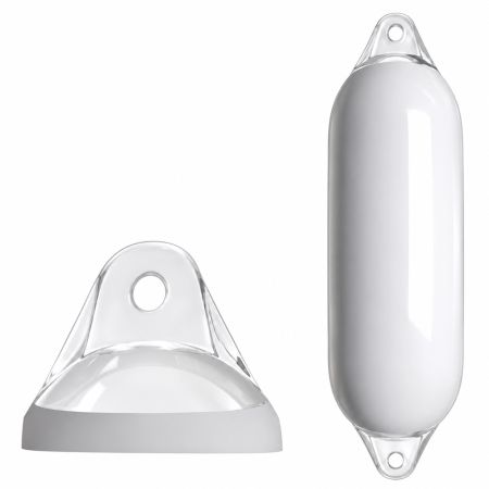MAJONI Pare battage 2 anneaux blanc 22x72cm