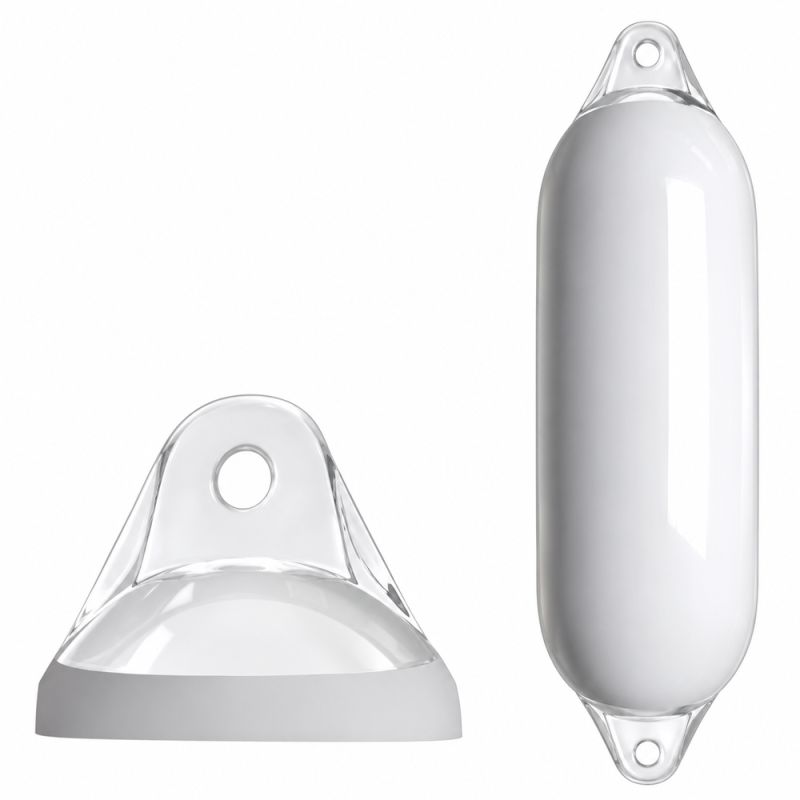 MAJONI Pare battage 2 anneaux blanc 15x60cm
