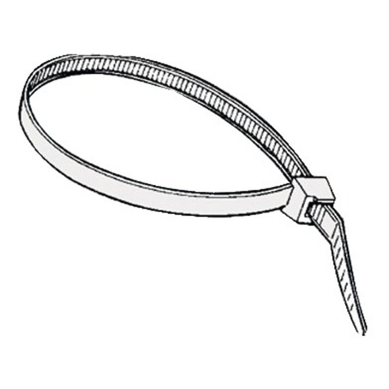 Collier de cablage - 300 x 4.8 mm - blanc - Blister de 100